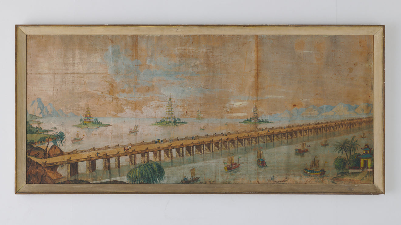 18TH CENTURY WATERCOLOR ON RICE PAPER